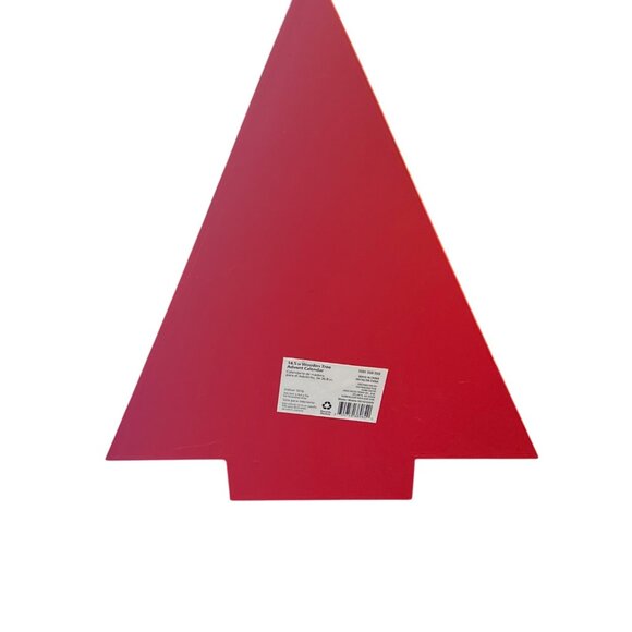 Wooden Tree Advent Calendar Red & White Snowflake Drawers For Holiday Countdown - Picture 4 of 5